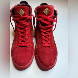 L’ HOMME DE MAISON MENS SNEAKERS Red High-Top Men's Sneakers